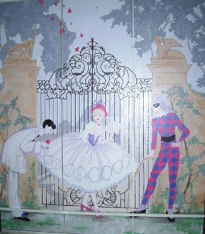 decor pour chambre d'enfant
240 x 210, acrylique
toile marouflée sur portes de placard